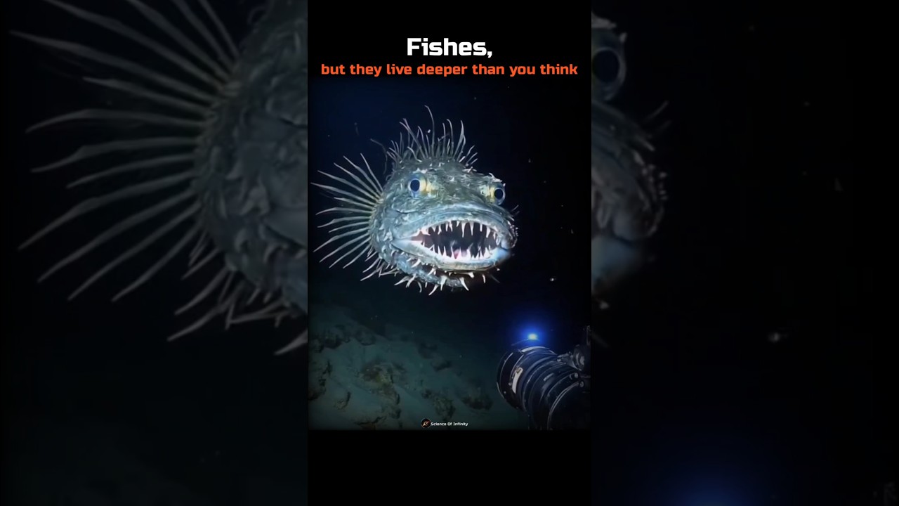 Fishes, but they live deeper than you think! 💀🤯 #Shorts #Animals #Biology #Science #Nature