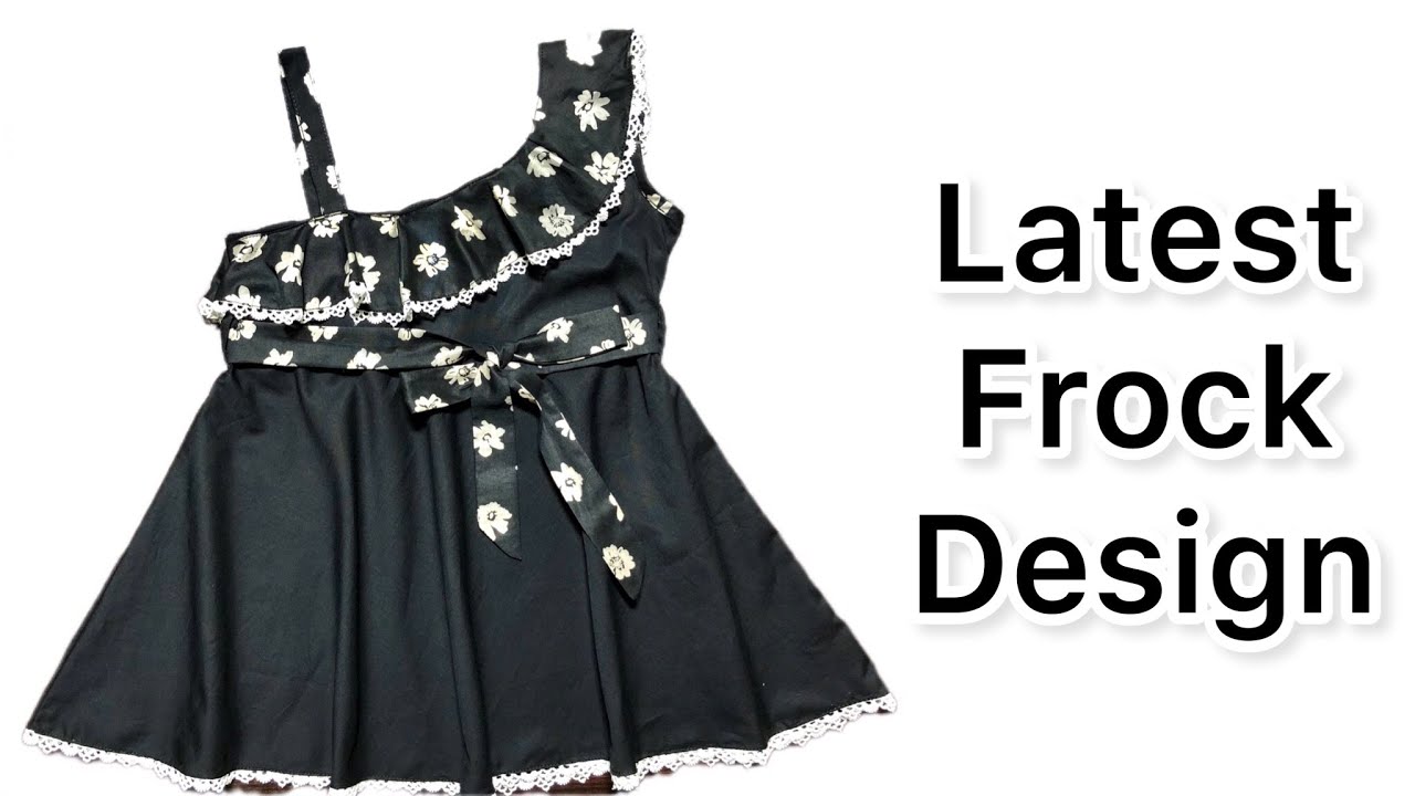 Baby Frock Cutting and Stitching|One Strap/One Shoulder Baby Frock Cutting and Stitching for 1 year