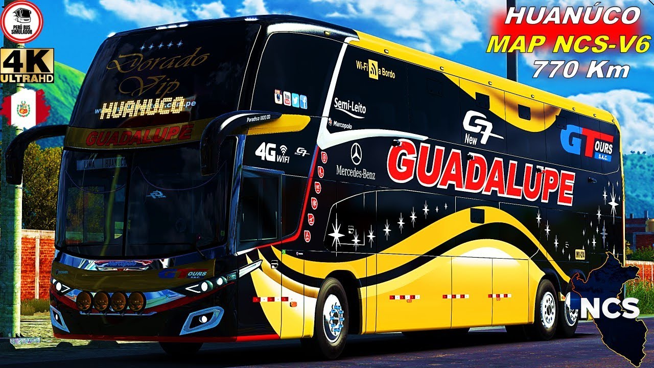 Map Perú NCS V6 | HUANUCO | PARADISO NEW G7-1800 DD | ALTECMOD | GUADALUPE #ets2perù #busesdelperu