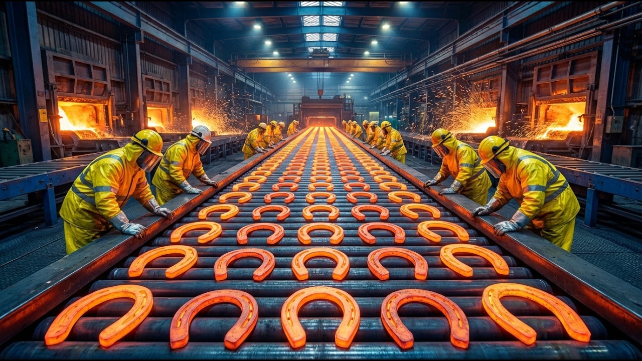 Inside the Factory: How Horseshoes Are Made (Molten Steel to Perfect U-Shape!)