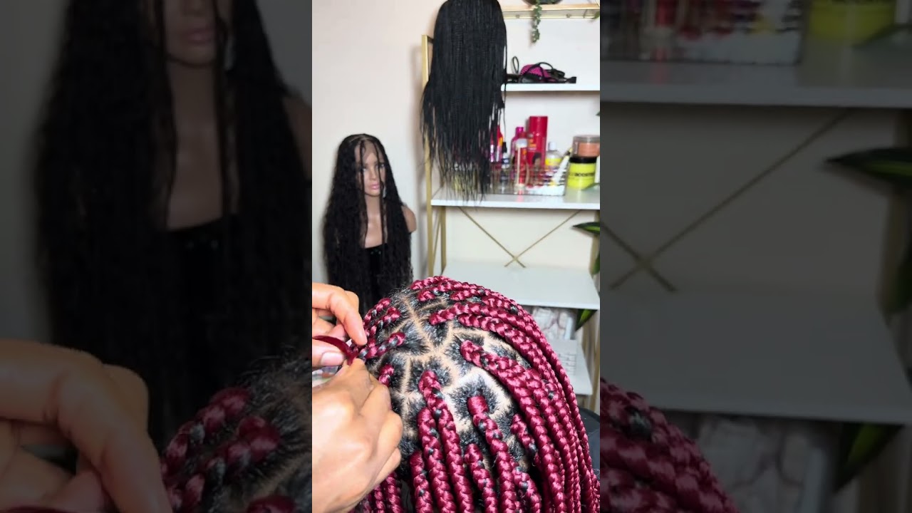 Traditional box braids hit everyday one of the best braids 🥰💕
