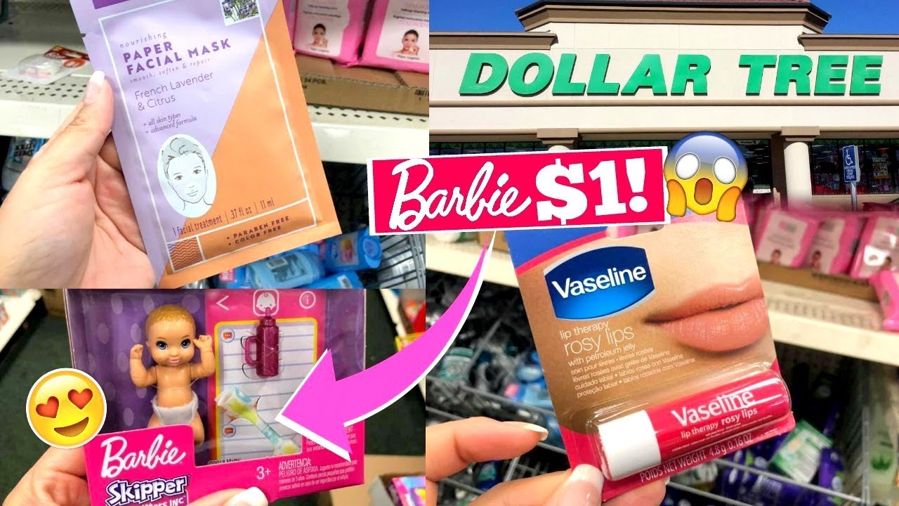 ITENS DA BARBIE POR $1! FAZENDO COMPRAS NA LOJA DE 1 DÓLAR NOS EUA - DOLLAR TREE