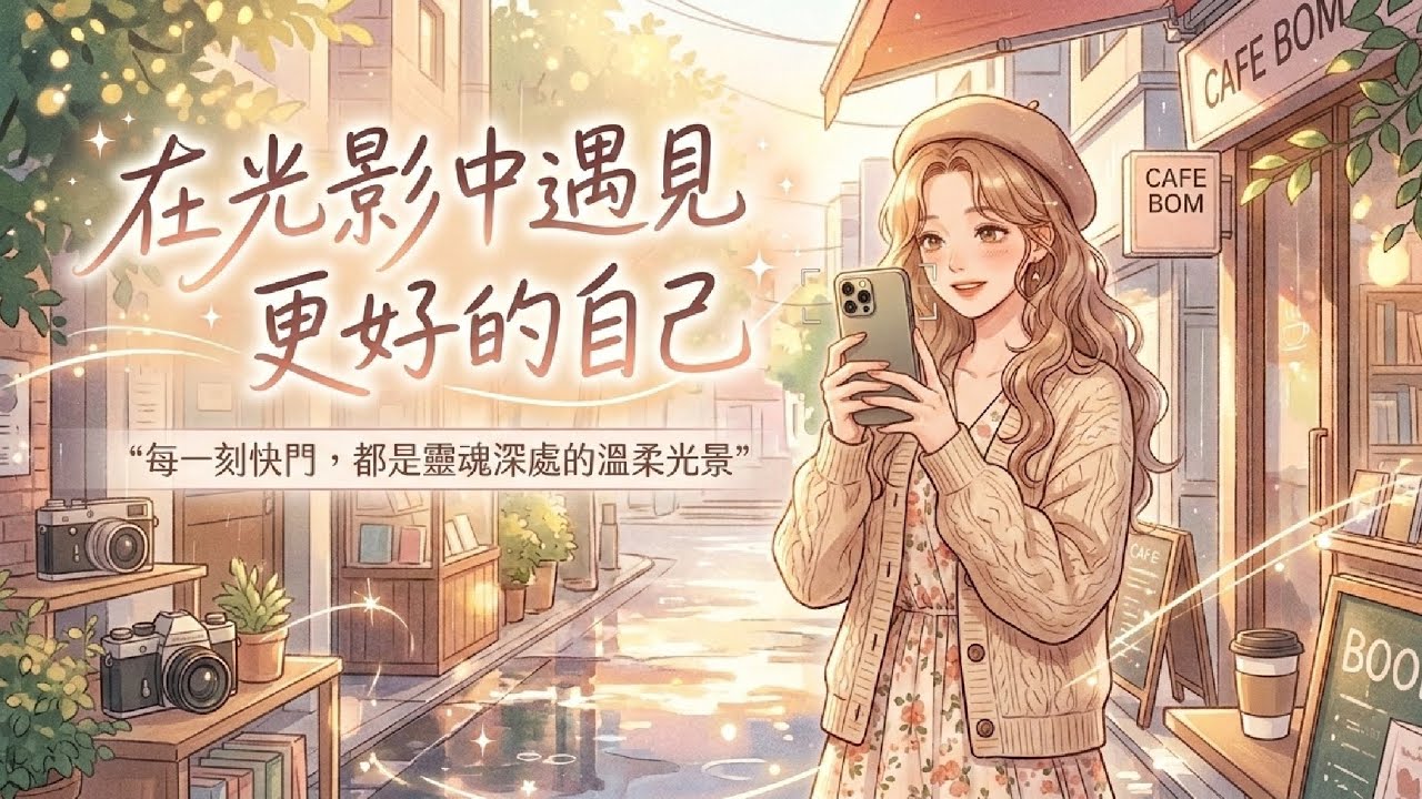 在光影中遇見更好的自己｜用畫面記住那一刻的心情。攝影不是炫耀風景，而是記住那一刻的心情。當你慢下腳步，光就會出現 | #花見小路手機攝影 #療癒系歌曲 #原創歌曲 