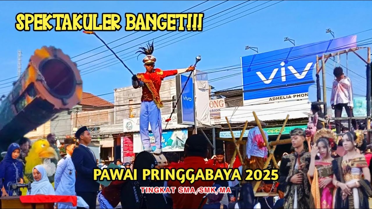 Pawai Alegoris Tingkat SMA/SMK/MA kecamatan Pringgabaya Bikin Penonton Terpukau - HUT RI 2025