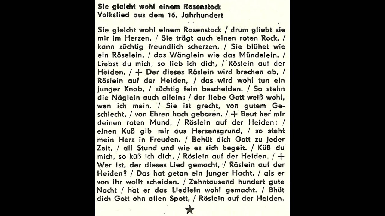 Jugendchor Berlin - Sie gleicht wohl einem Rosenstock