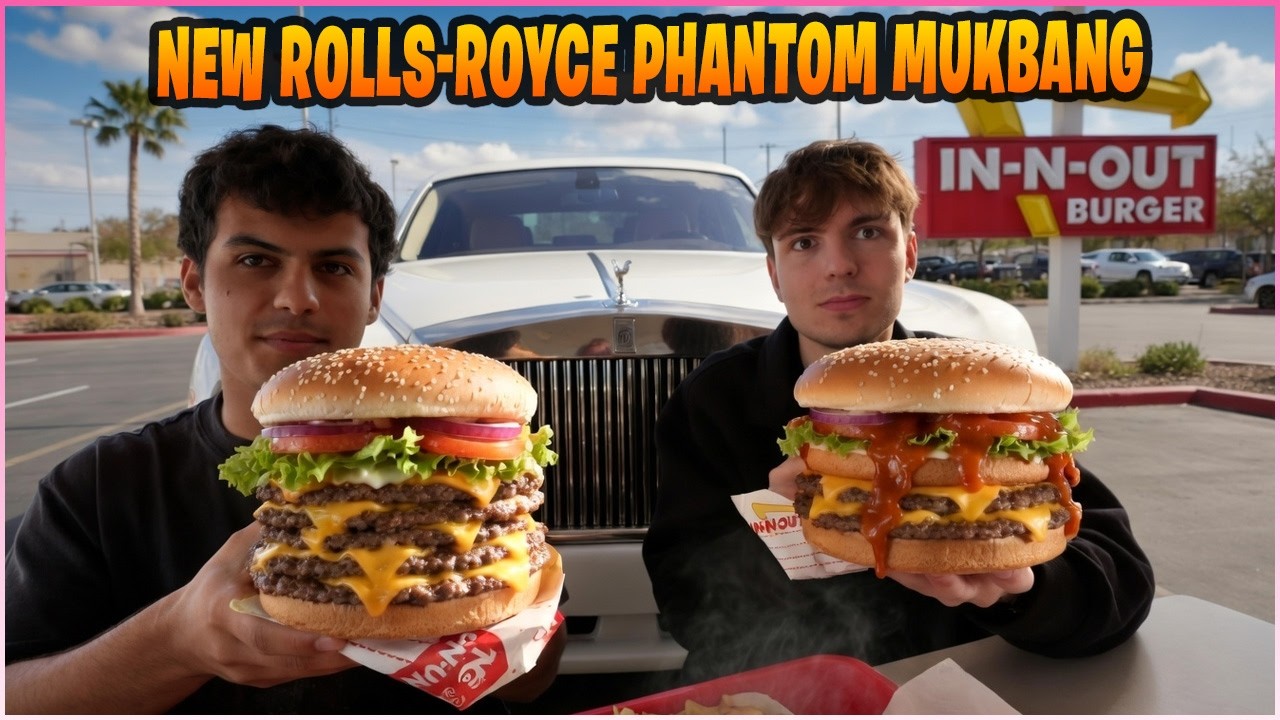 CLIX & STABLE RONALDO Pull Up To In-N-Out In NEW ROLLS-ROYCE PHANTOM & CRASHED A Fan’s Bike!