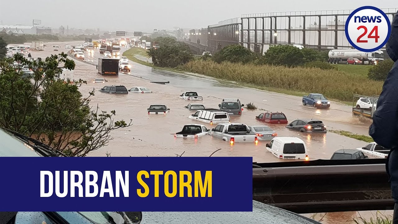 Torrential rains hit the Durban area