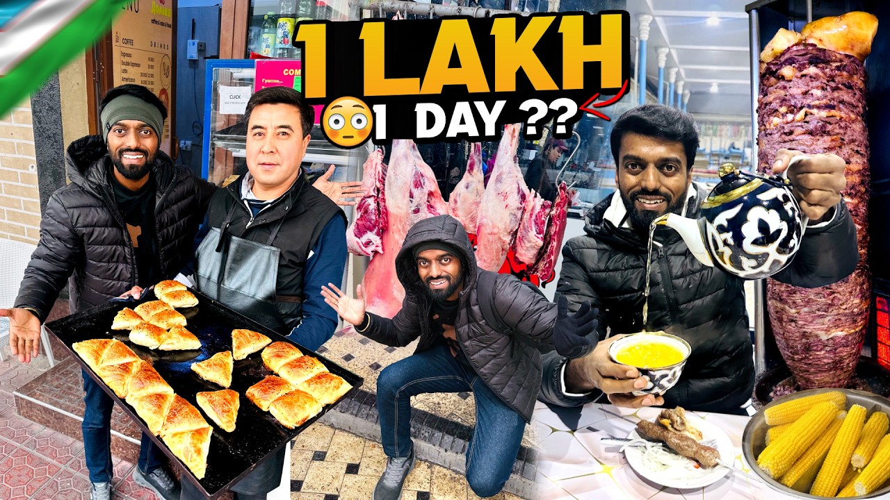 1000₹ Rupees Challenge - Eating Every Food in UZBEKISTAN | DAN JR VLOGS 😱 | DAN JR VLOGS