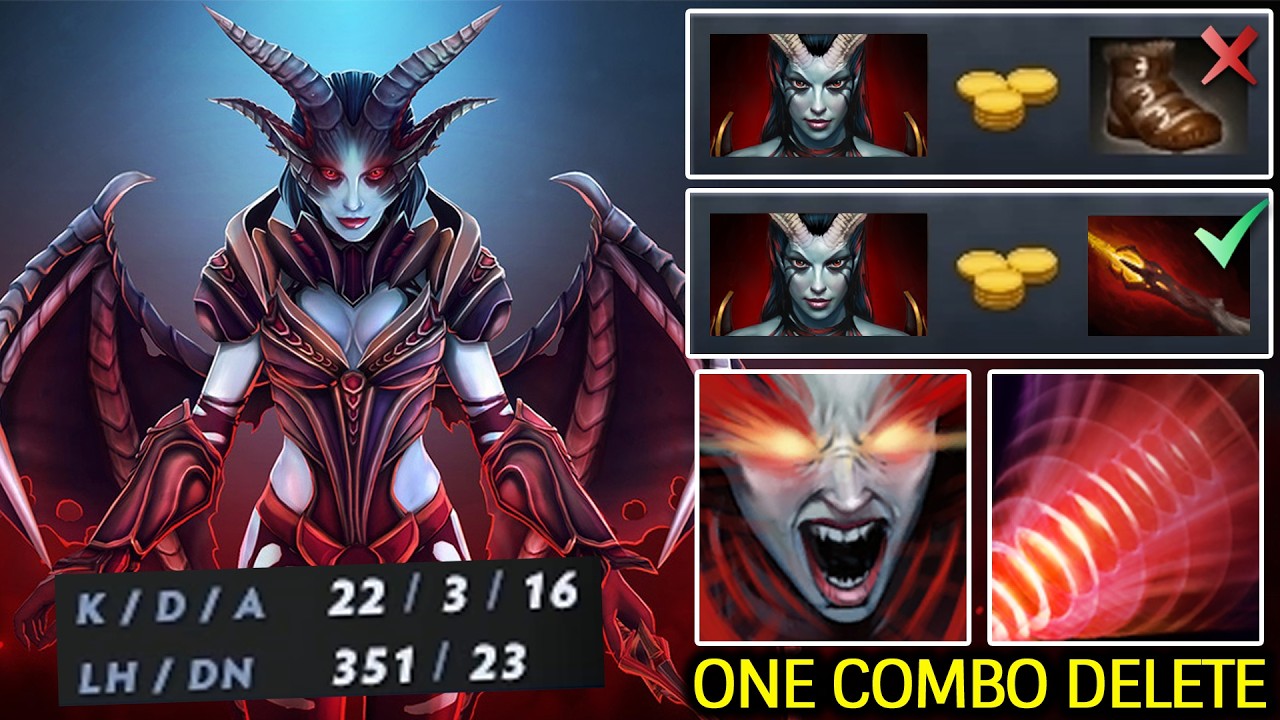 Queen of Pain &ndash; ONE COMBO DELETE?! Broken Build Dota 2