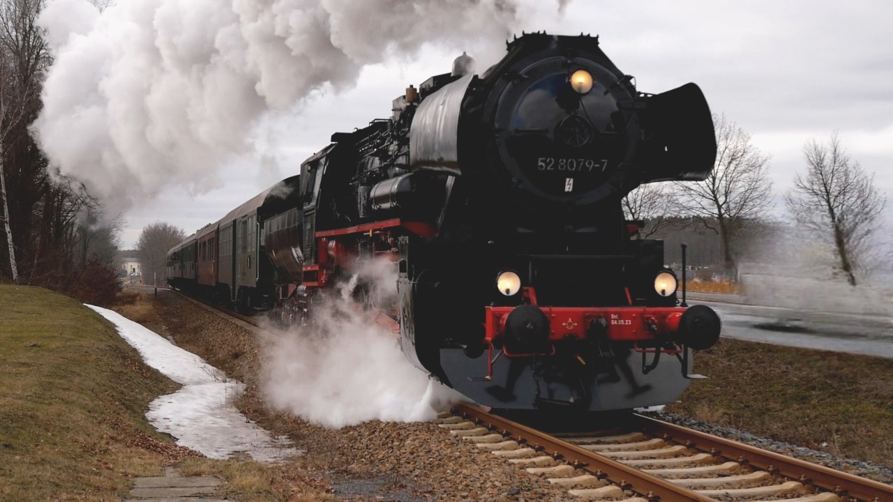 SachsenWinterdampf 2026/Sonderfahrt mit 52 8079-7 Dresden-Königsbrück