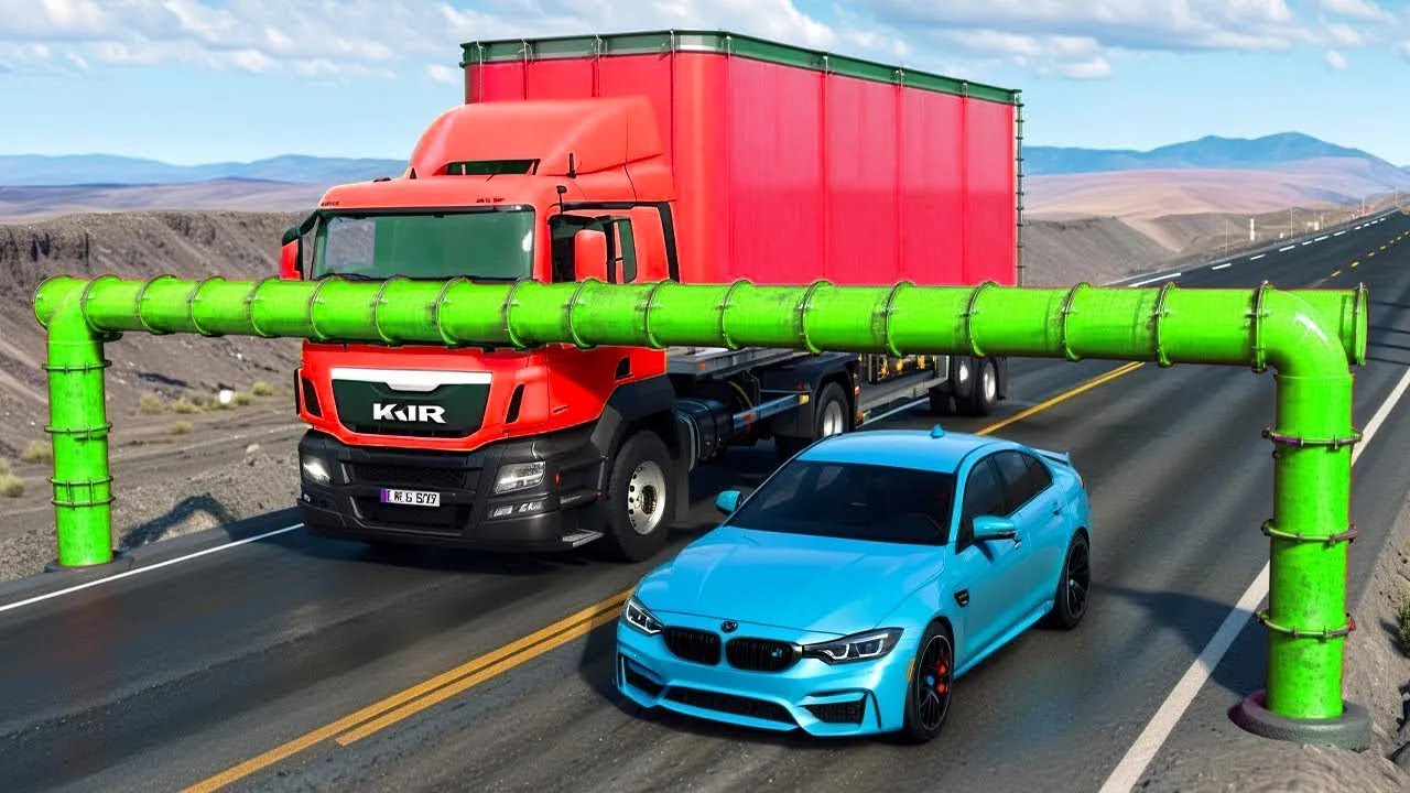 Cars vs Low Pipeline | ARK Games | BeamNG Drive