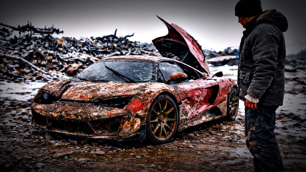 ASMR Car Restoration | Abandoned Lamborghini Found in Sunken Container (POV 4K)