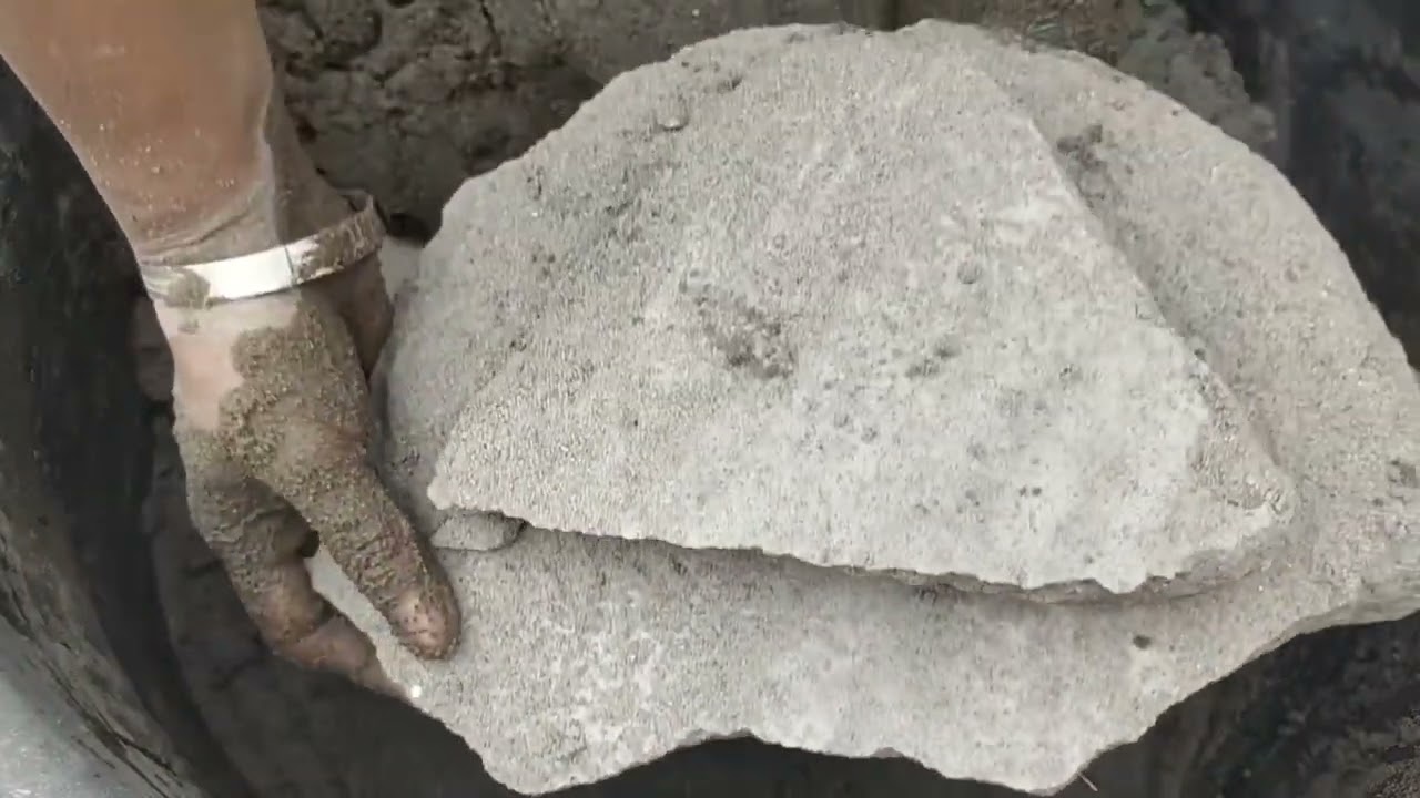 crispy sand cement crumbling in water 💦💦 sa asmr