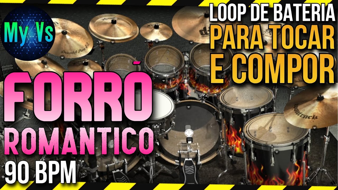 🥁 LOOP de Bateria FORRÓ ROMÂNTICO para tocar e compor | 90 bpm [Atualizado]