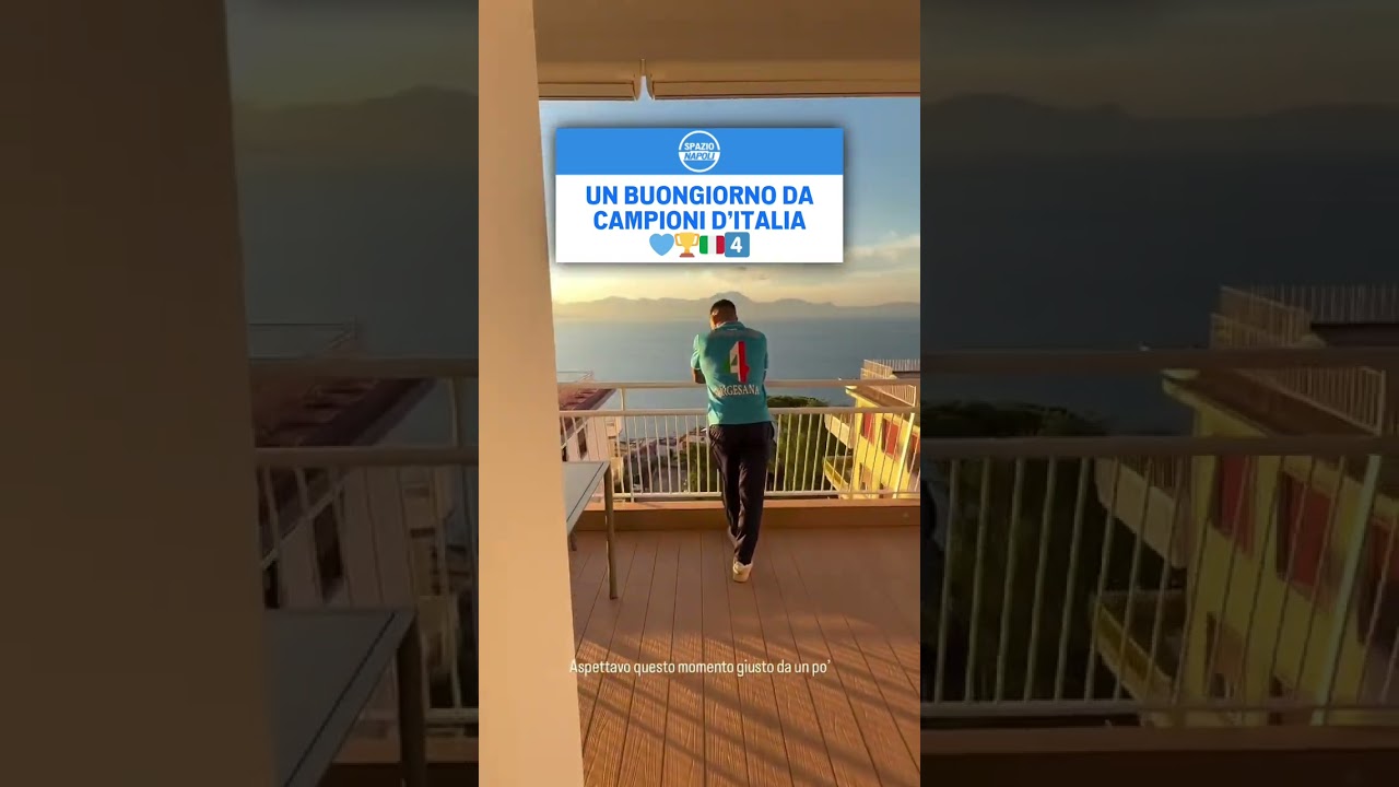 Il meraviglioso buongiorno da casa POLITANO 🥹 | Napoli Campione d'Italia 🏆 | #shorts