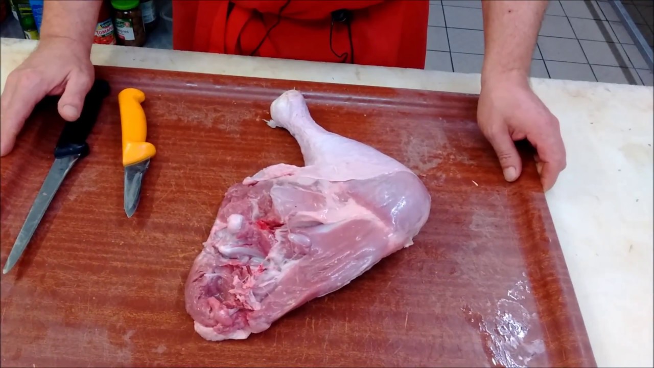Recette Boucherie Charcuterie - Préparation d'une cuisse de Dinde en rôti