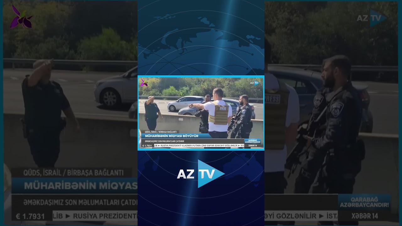 AZTV-NİN CANLI YAYIMI ZAMANI HƏMAS DÖYÜŞÇÜLƏRİ SAXLANILDI - ANBAAN GÖRÜNTÜLƏR