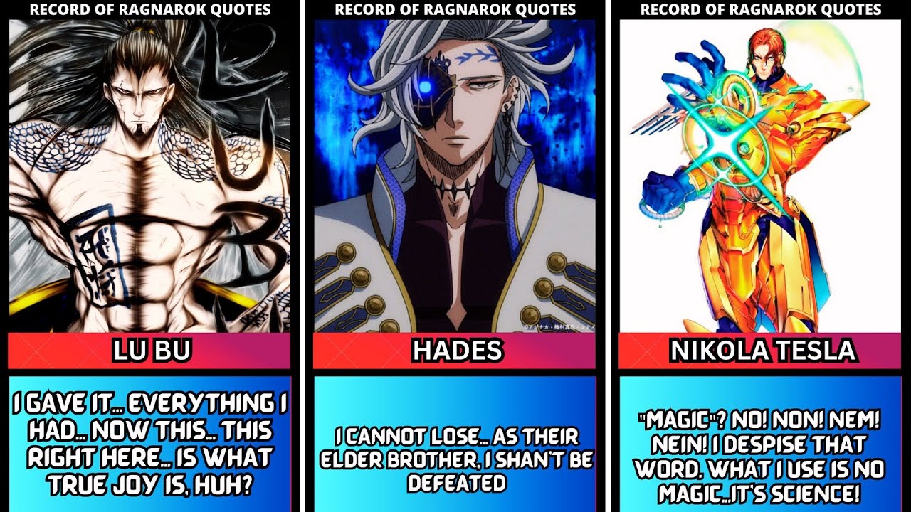 RECORD OF RAGNAROK POWERFUL QUOTES