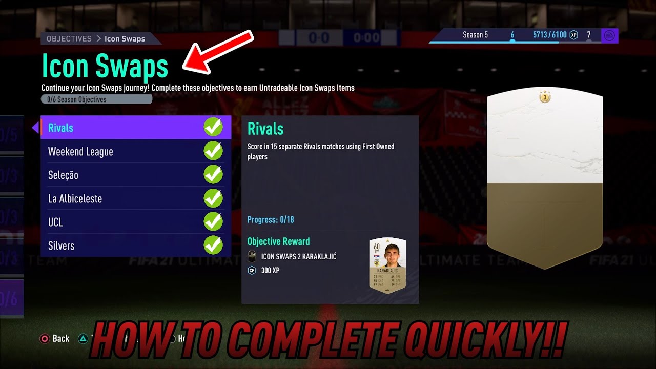 HOW TO COMPLETE BATCH 2 OF ICON SWAPS 3 OBJECTIVES QUICKLY!! - FIFA 21Ultimate Team
