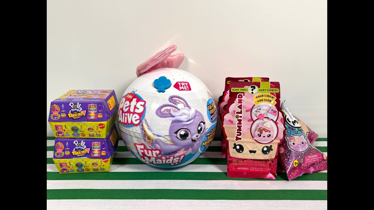 Распаковываем ароматы для тела Yummiland, открываем набор Polly Pocket Tiny Take Out, Moj Moj и P...