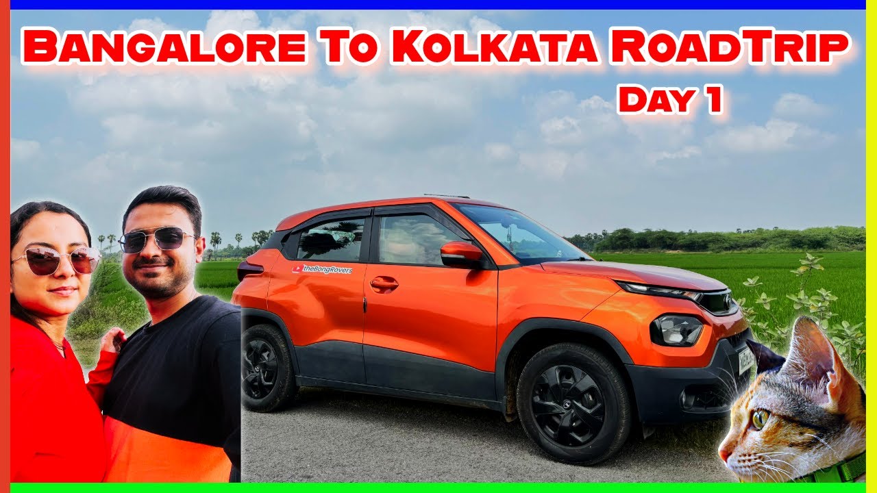 Bangalore to Kolkata Road Trip with Our Pet Cat 🐾 | Day 1: Bangalore to Vizag in Tata Punch 🚗
