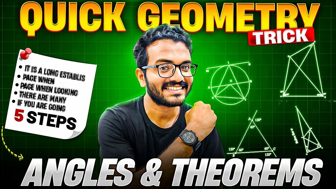 Solve Geometry in Just 5 Steps! 🔥 | Angles & Theorems Trick | Class 10  AP TS Math