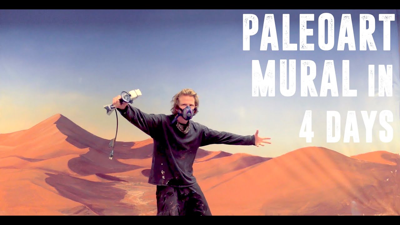 Painting a Prehistoric Landscape Mural in 4 Days
