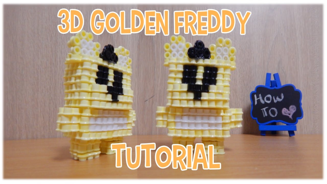 3D Perler Bead Tutorial Golden Freddy FNAF