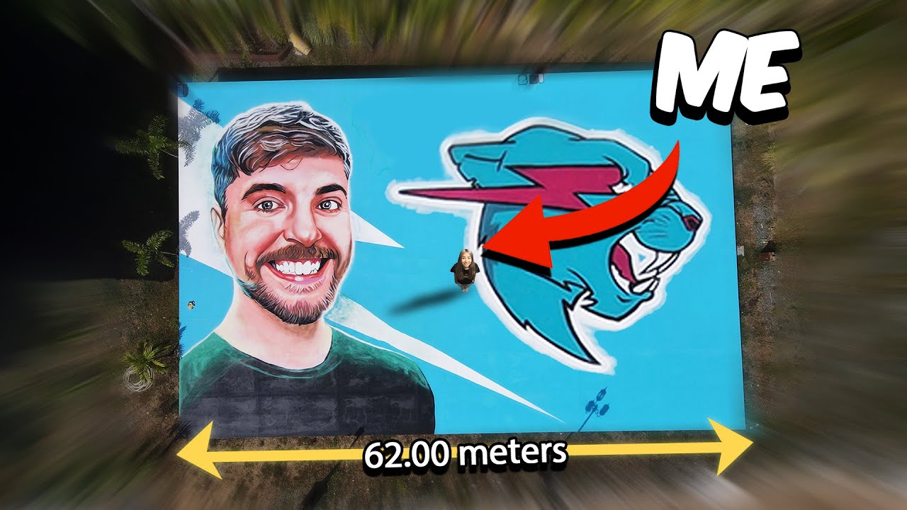 I PAINT A GIANT MR BEAST!!