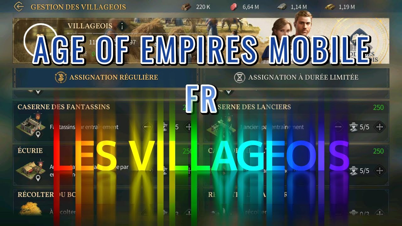 Les villageois Age of Empires Mobile