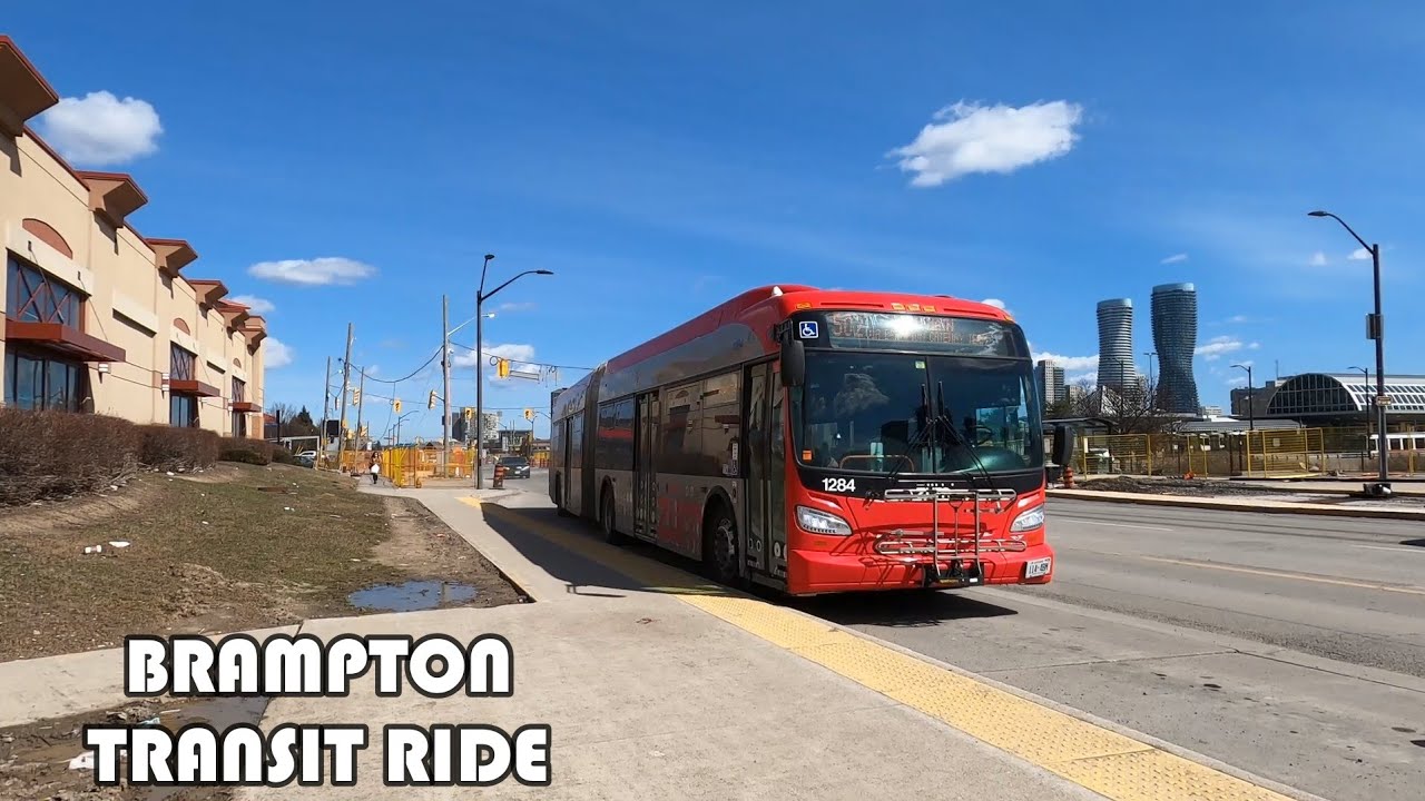 502 Brampton Transit Ride From City Centre Terminal To Sandalwood Loop