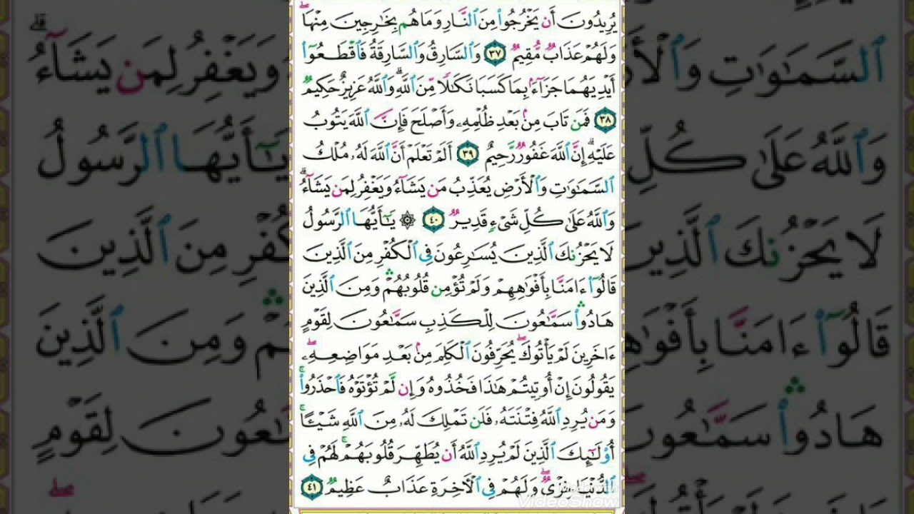 سورة المائدة - تلاوة الصفحة 114 وتنبيهات هامة لاتقان التلاوة