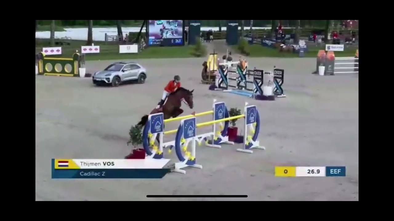 Cadillac jumping clear in the 3* nations cup of Drammen to end 3rd with the team
