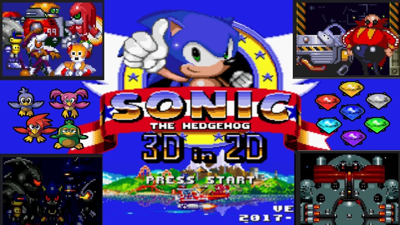 Sonic 3D in 2D (v1.35) Full Game - All Chaos Emeralds, No Deaths, MD/Saturn Soundtrack (1080p/60fps)