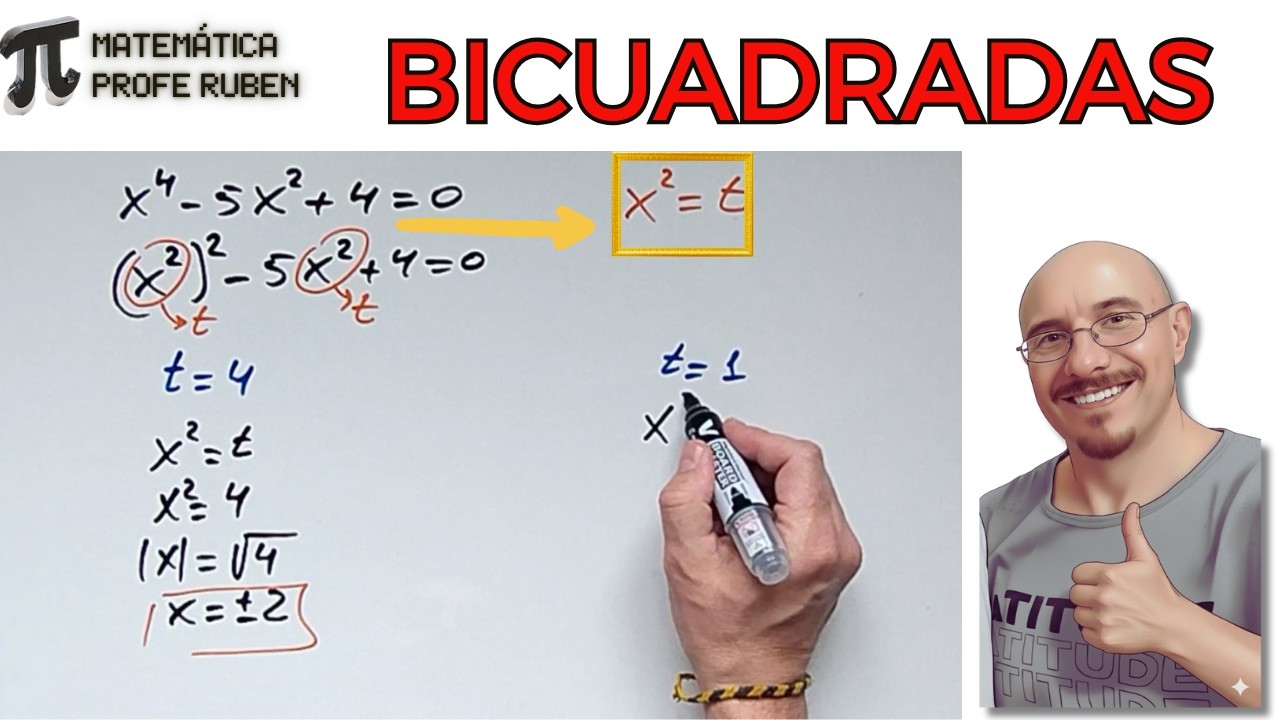 ECUACIONES BICUADRADAS con CAMBIO DE VARIABLE  | Cómo Resolver Paso a Paso