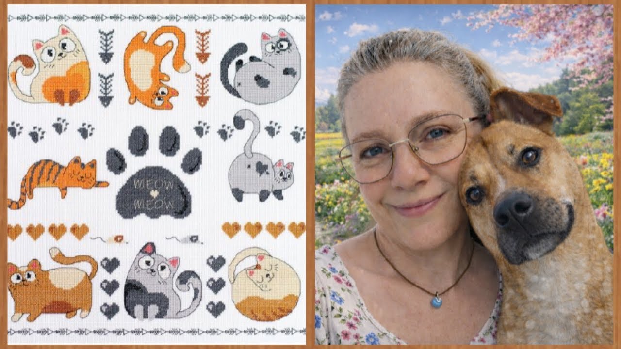 Je commence mes Chats en pagaille de chez @AbrisArt_ua via @LaMaisonDuCanevas 