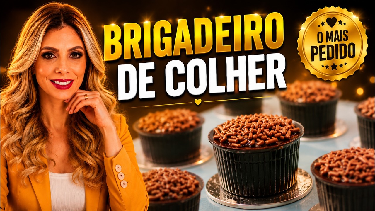 Brigadeiro de colher no copinho de chocolate