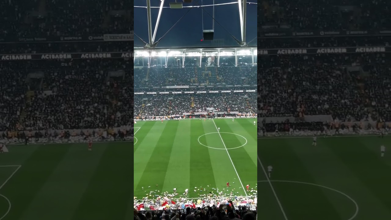 Beşiktaş - Antalyaspor | Peluşlar sahaya atılıyor (26.02.2023)
