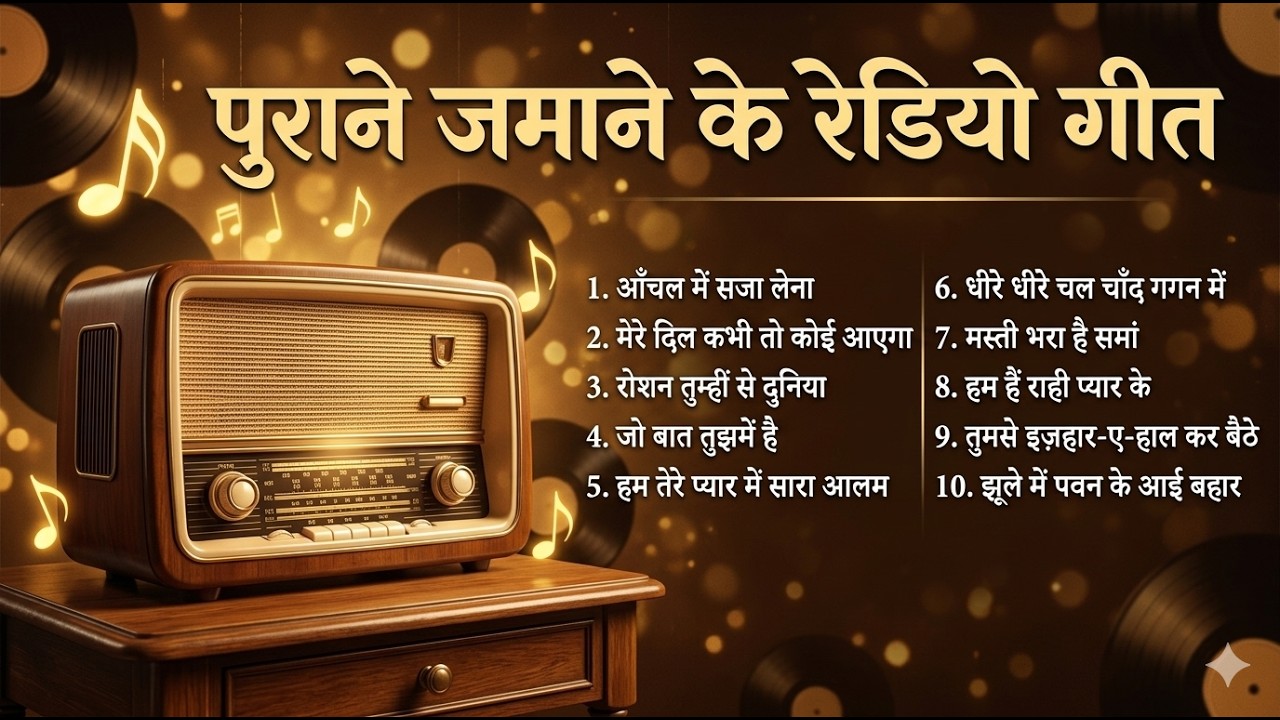 पुराने जमाने के रेडियो गीत | मेरे दिल कभी तो कोई आएगा | Bollywood Nonstop Radio Filmi Song
