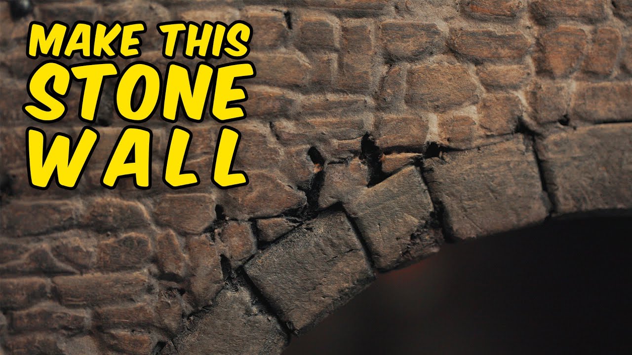 How to make a STONE WALL Diorama