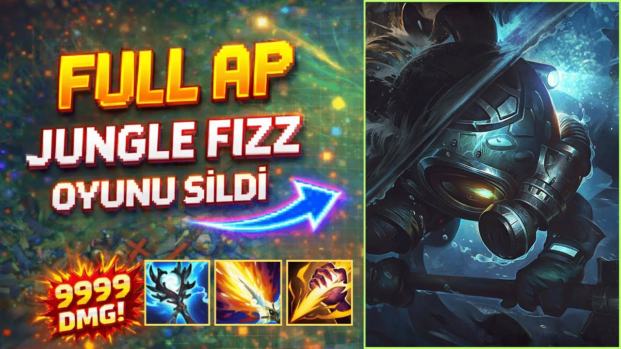 FULL AP JUNGLE FIZZ | Oyunu Tek Başına Sildi (9999 DMG)