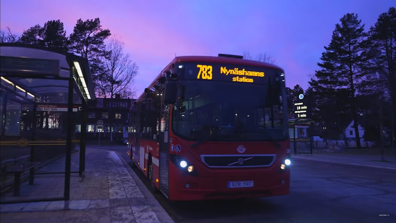 Sweden, Stockholm, bus 783 ride from Ösmo station to Nynäshamn ( 2 of 2 )