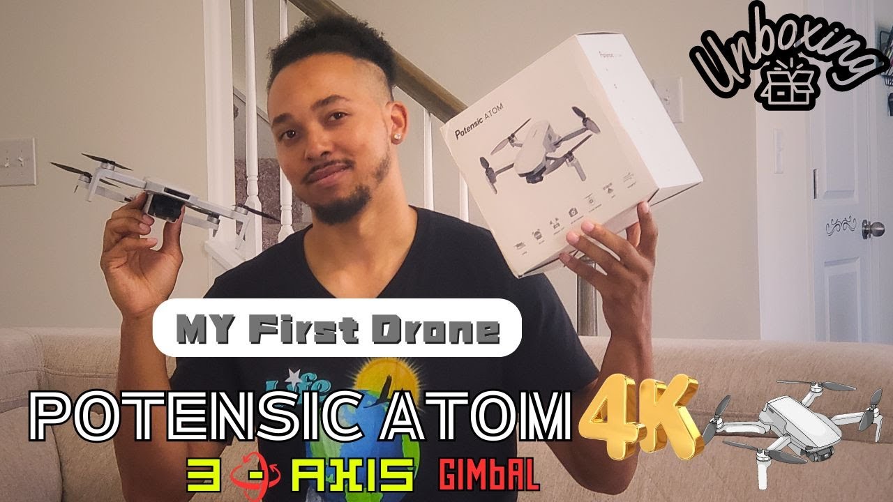 Potensic ATOM 4K 3-Axis Gimbal Drone Unboxing!!! My First Drone!!! Beginner Friendly?