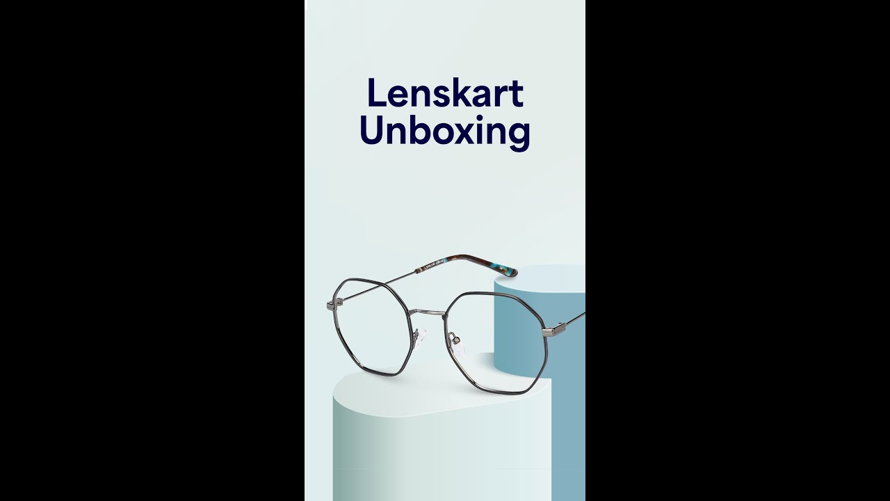Unboxing Gunmetal Full Rim Geometric Eyeglasses | Sleek Steel | Lenskart