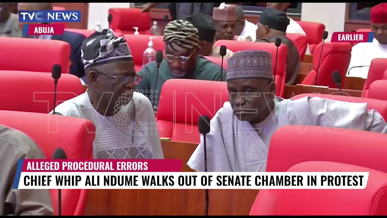 Chief Whip Ali Ndume Walks Out Of Senate Chamber In Protest