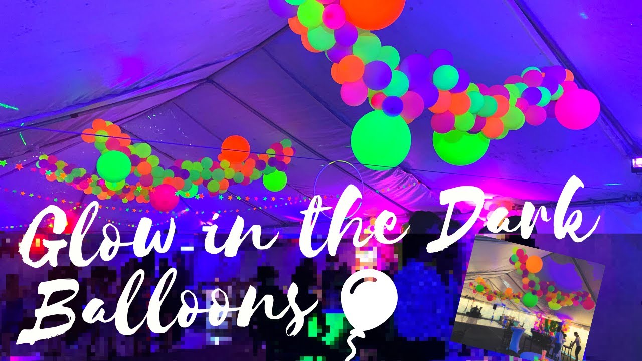 GLOW IN THE DARK BALLOONS | Balloon Garland Tutorial | Blacklight Balloon Setup