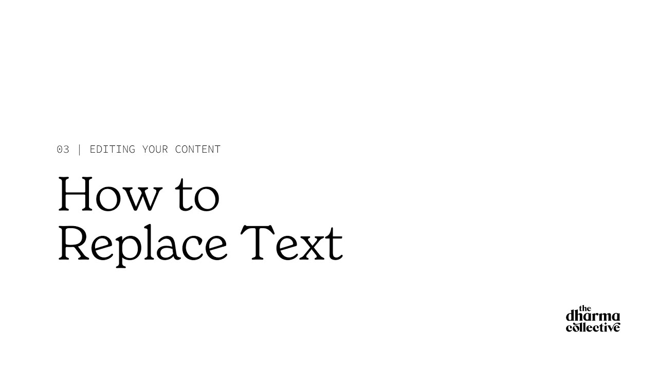 Replacing Text on a Squarespace Template