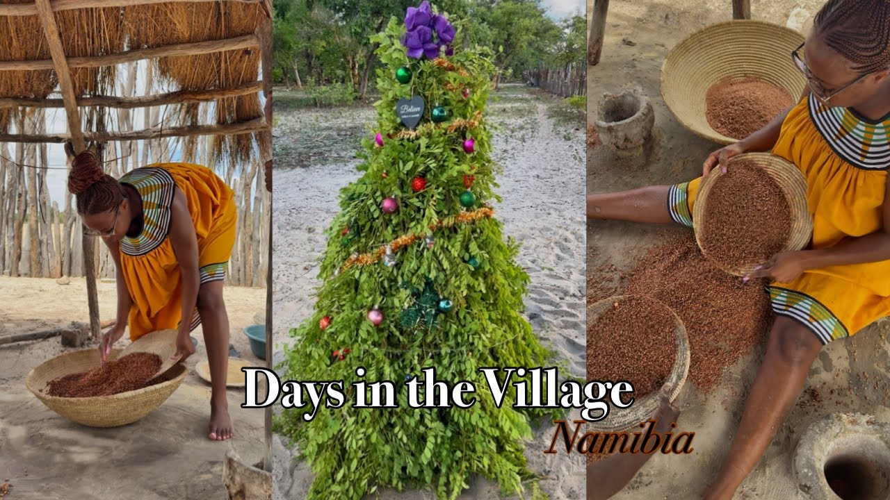 Village Routine Before Christmas | Pounding Sorghum | Christmas vlog 2025