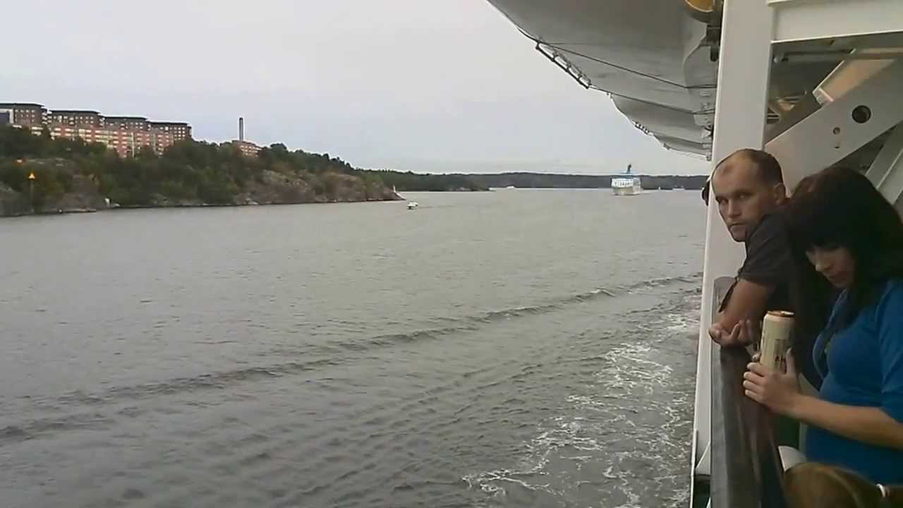 M/S Silja Galaxy filmed from M/S Baltic Queen