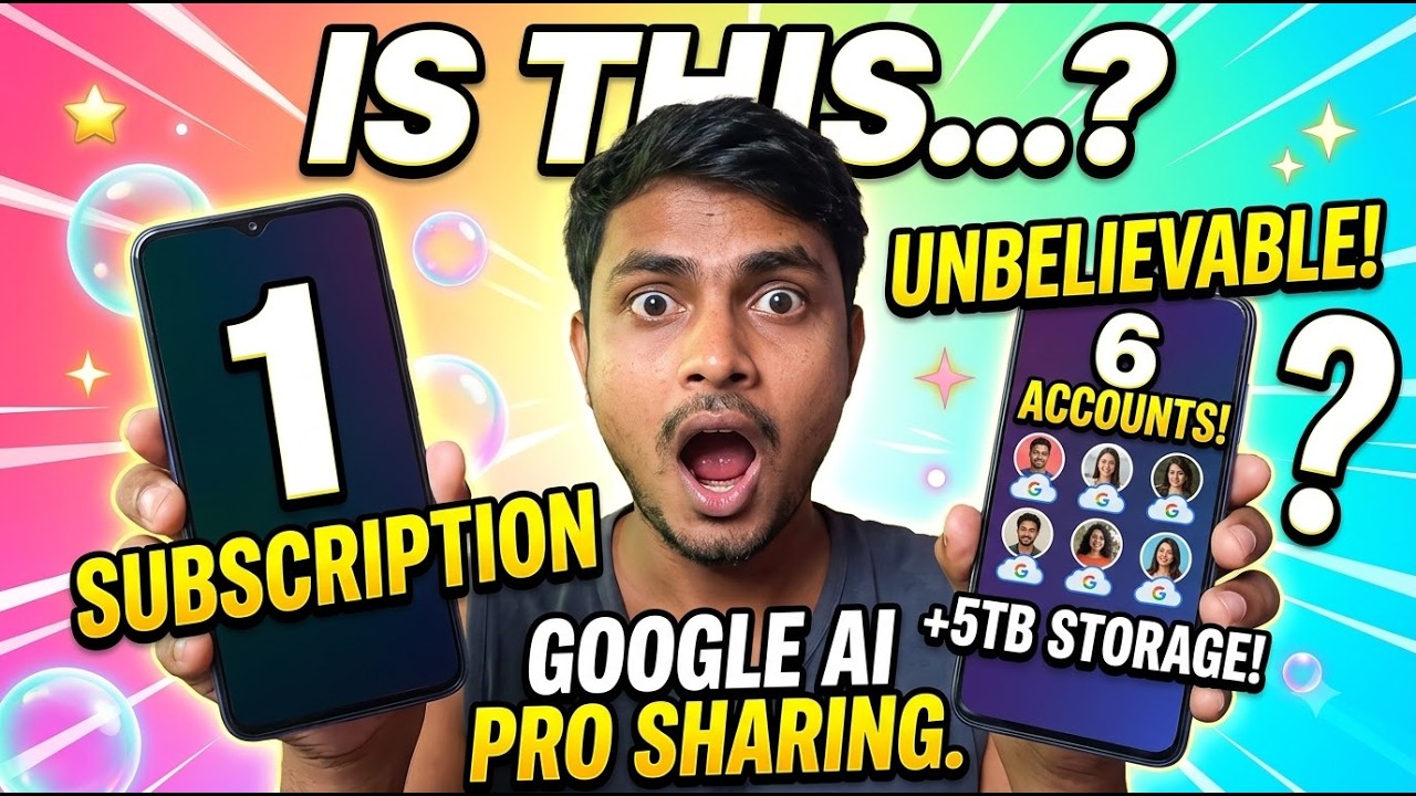 1 Subscription, 6 Accounts! Google AI Pro & 5TB Storage Easily